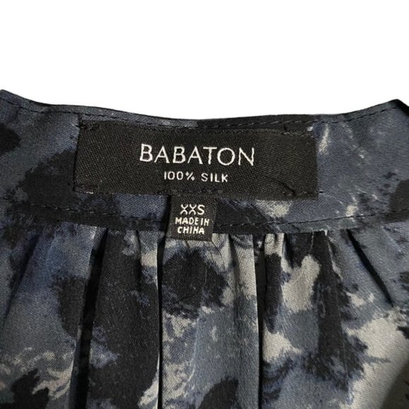 Aritzia x Babaton Women's Blue Animal Print Mini Silk Dress - Picture 5 of 10